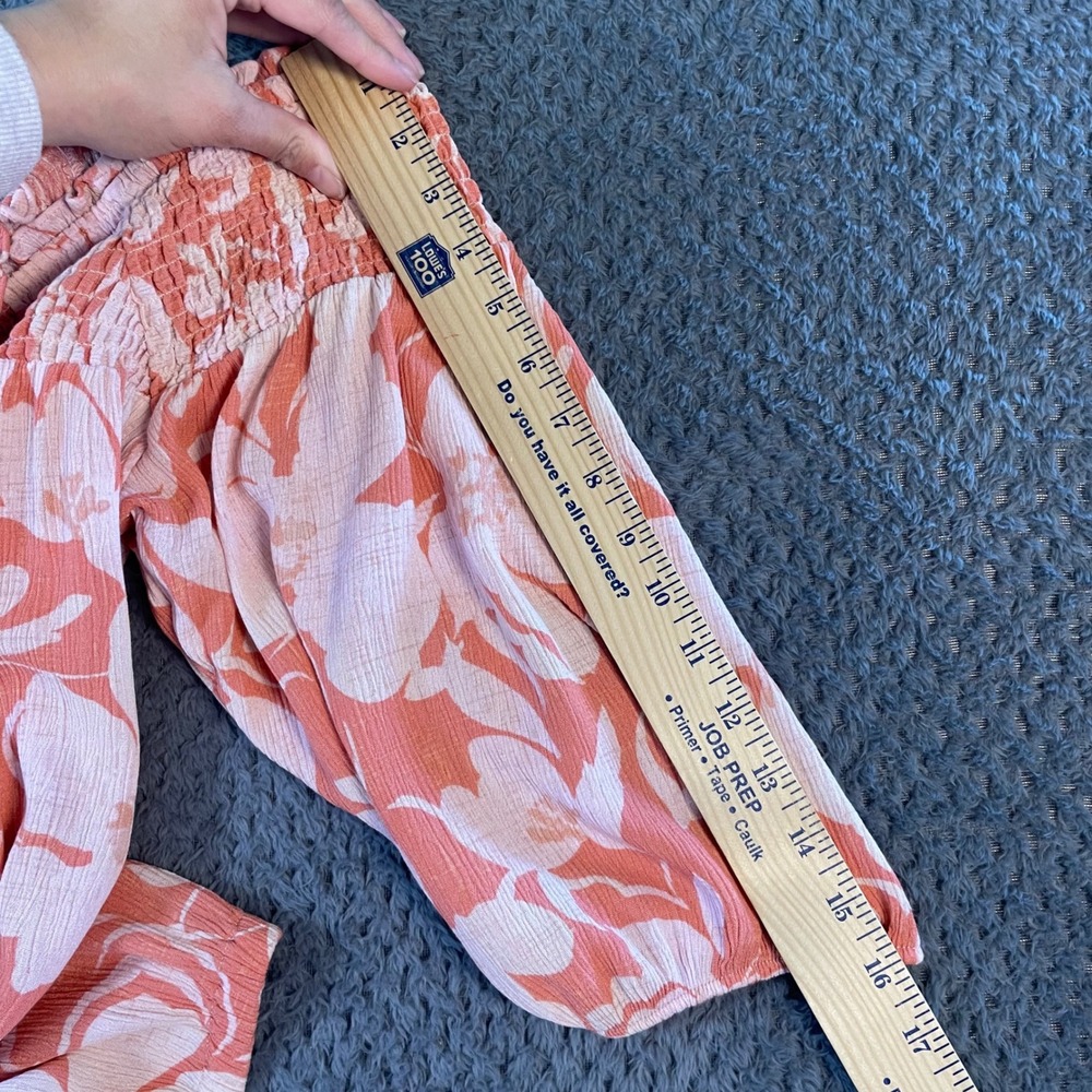 Torrid Crinkle Gauze Off Shoulder Top‎ Floral Size 2 (2X) Vacation Spring Summer - Picture 8 of 8